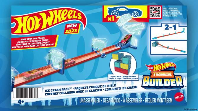 Hot Wheels Track Builder Ice Crash Pack Track Set, 2 of 8, play video