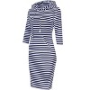 Clearlove Women's Casual Pocket Slim Pullover Maxi Hoodie Dress - 2 of 4