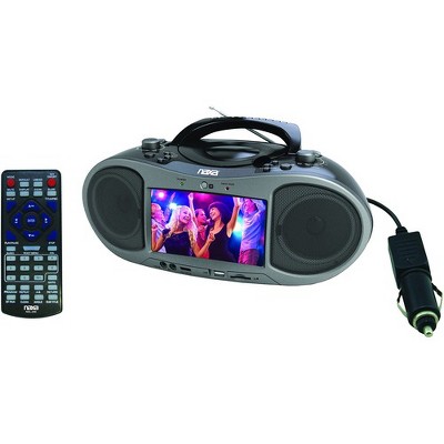 Naxa 7" LCD Bluetooth DVD Boombox - 800 x 400 TFT/LCD Display - Bluetooth 2.1+EDR - 32GB Removable Max memory - Twin Speakers w/ Full-range Drivers