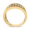 10K Yellow Gold Plated Silver 1 1/2 Cttw Diamond 4 Row Channel Band Ring - 3 of 4