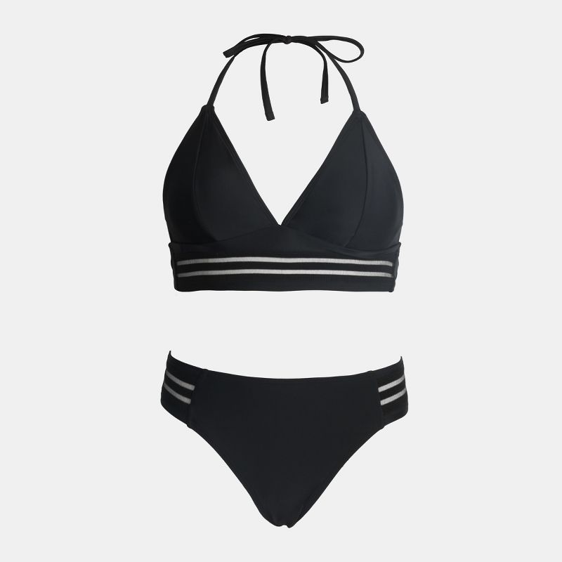 Women's Mesh Halter Triangle Mid Rise Bikini Set Swimsuit - Cupshe, 2 of 7