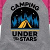 Girls' - Instant Message - Camping Under The Stars Shirt Tail Raglan Graphic T-shirt - 2 of 4
