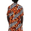 Fast & Furious Logo All-Over Print Flame Background Adult Short Sleeve Button-Down Shirt - 2 of 4