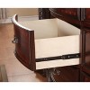1pc Three Drawers Nightstand Intricate Moldings Beautifully Curved Silhouette Dark Cherry Finish Bedroom Solid Wood Furniture - 3 of 4