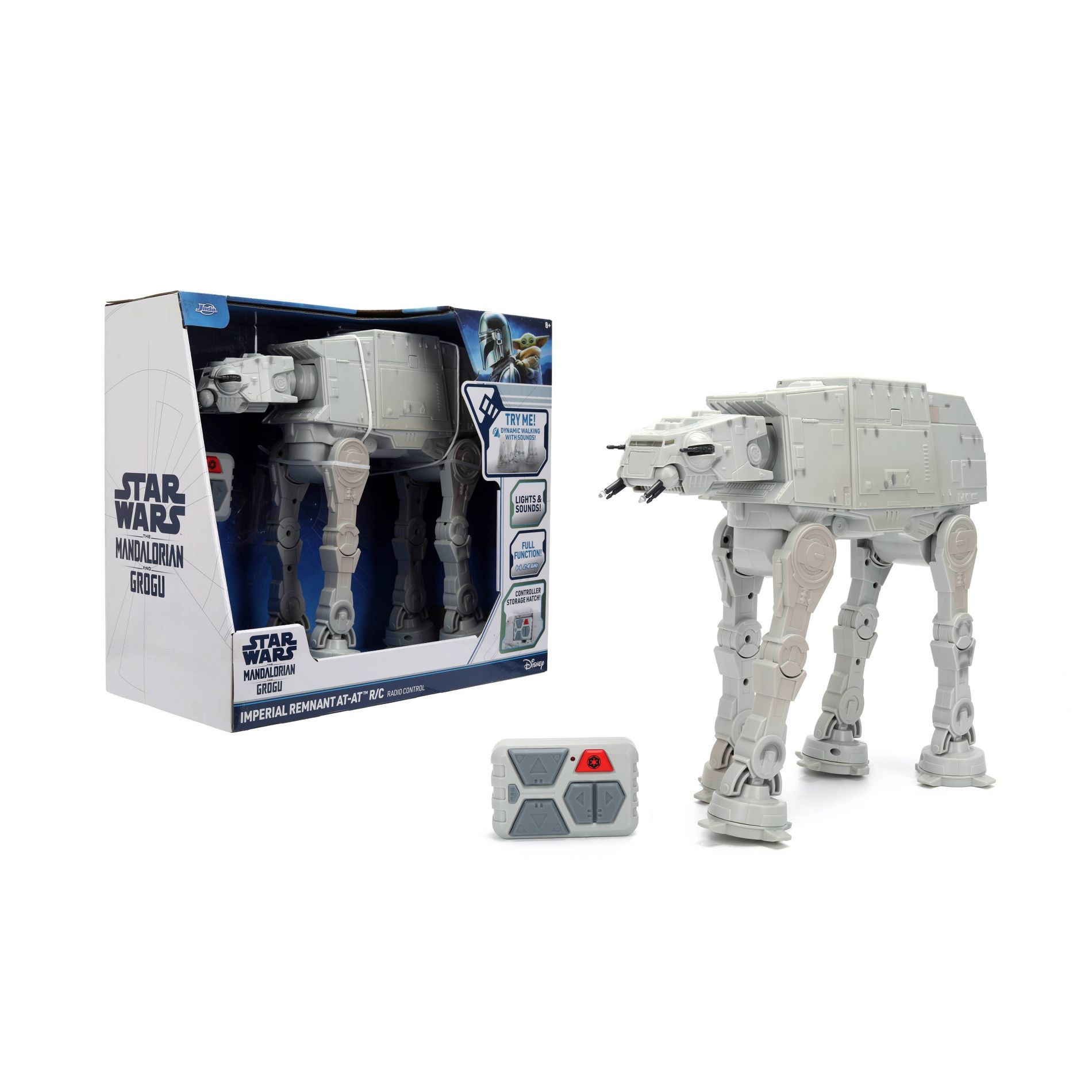 Star Wars R/C AT-AT Walker by Jada Toys Pop Culture R/C Action Vehicle with Lights, Sounds, and Moving Legs 13" Toy for Kids and Collectors
