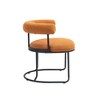 NicBex Dining Chairs Set of 2 Stool Upholstered Chair Mid-Century Modern Curved Backrest Chair with Metal Round Legs for Kitchen - 3 of 4