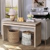 HDZNVF 60 inch Antique Natural Farmhouse Console Table, Retro Wooden Entryway Table - 3 of 4