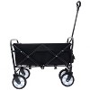 KTMBDW Collapsible Folding Heavy Duty Utility Wagon Cart for Outdoor Sports, 225 pounds Weight Capacity, Camping, Garden, Shopping with 3pcs Liner bag - 2 of 4