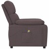 vidaXL Massage Recliner Chair Dark Brown Fabric - 4 of 4