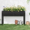 Raised Garden Bed with -Watering Reservoir - Tall Elevated Square Planter Box for Vegetables/Herbs, Heavy Duty Steel Panels & Drainage - 4 of 4