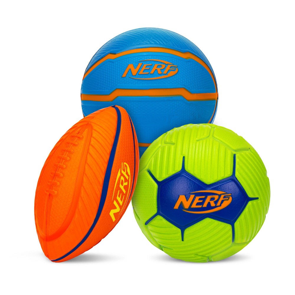 NERF Micro Stress Foam Sport Ball Set Soccer Ball