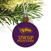 University of Wisconsin-Stevens Point Pointers Logo Mini Small Tiny Wood Christmas Tree Holiday Ornament - 3 of 4