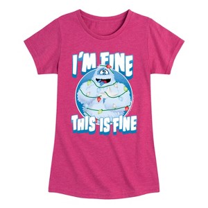 Girls' - Rudolph - This Is Fine Fitted Short Sleeve Graphic T-Shirt - 1 of 4