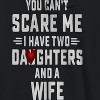 Rerun Island Men's You Cant Scare Me Long Sleeve Graphic Cotton Sweatshirt Hoodie - Black L - 2 of 3