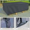 Akefit Outdoor Furniture Cover Waterproof Patio Sofa Cover with Vents and Handles Gray 95in - 4 of 4
