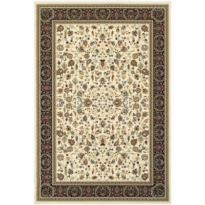 Oriental Weavers Kashan 108X1 Ivory/ Black Indoor Area Rug - 2'3" x 7'6"