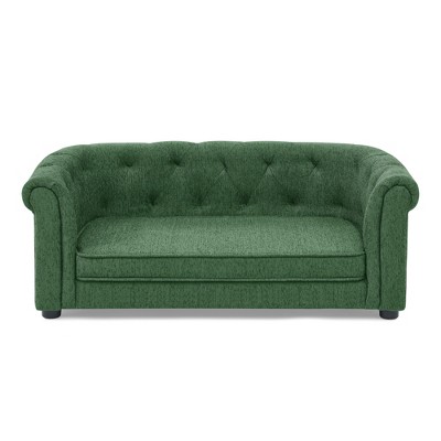 Chery Life 38" L X 22" W X 15" H Pet Sofa Bed With Arc-Shaped Backrest And Armrests, Rectangular Pet Sofa With Cozy Soft Cushion