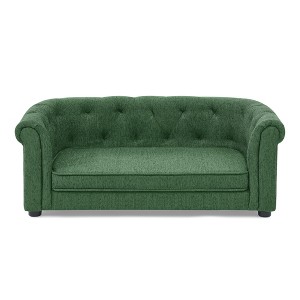 Cesicia Beige 38" L X 22" W X 15" H Pet Sofa Bed With Arc-Shaped Backrest And Armrests, Rectangular Pet Sofa With Cozy Soft Cushion - 1 of 4