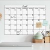 Basics Dry Erase Calendar Peel And Stick Giant Wall Decal Black ...