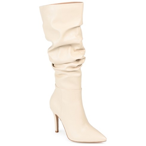 Journee Collection Womens Sarie Tru Comfort Foam Extra Wide Calf Stiletto  Knee High Boots, Sand 8.5 : Target
