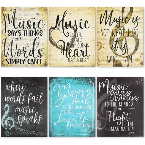 Motivational Posters - Inspirational Quote Wall Art Set of 6 - Motivational  Wall Art Easy to Decorate - Wall Posters for Office, School, Home Office 