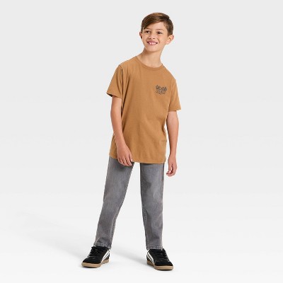 Детские Cat & Jack Boys' Short Sleeve Motocross Graphic T-Shirt - Cat & Jack™ Brown M — фото 4
