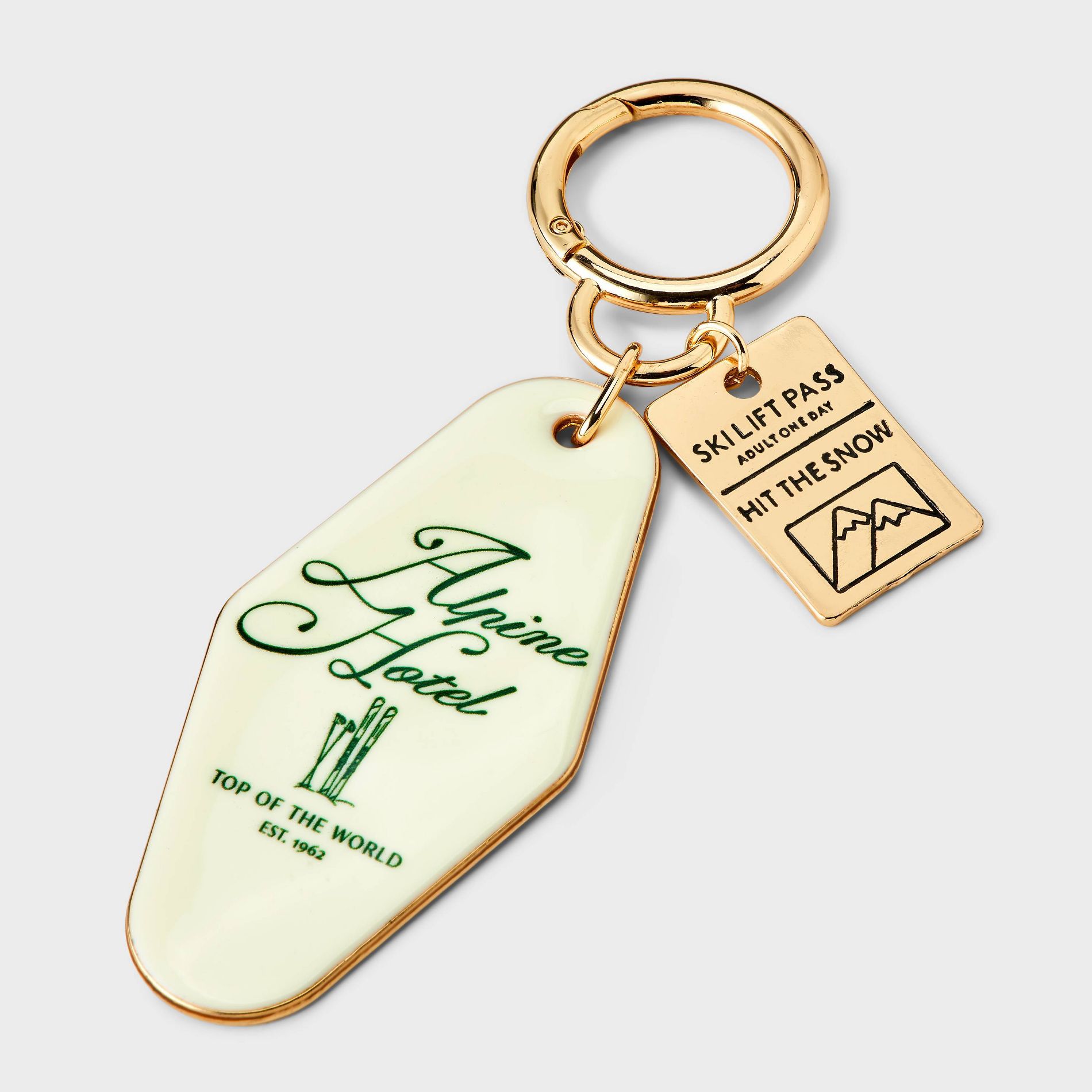 Alpine Hotel Ski Lift Pass Bag Charm - Universal Thread™ White