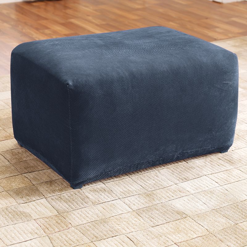 Stretch Pique Oversized Ottoman - Sure Fit, 2 of 4