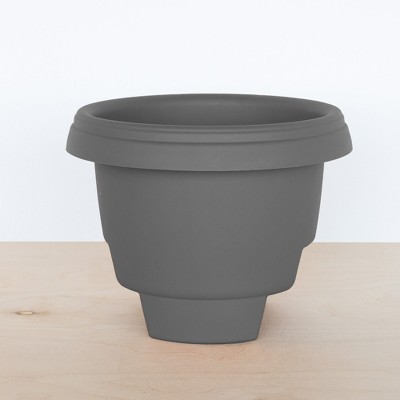 Charcoal Gray 12" Resin Deck Rail Planter