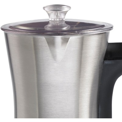 Brentwood 4-Cup Stainless Steel and Black Turkish Coffee Maker