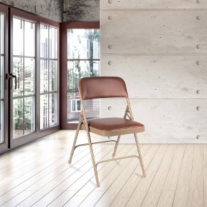 Set of 4 Premium Vinyl Padded Folding Chairs - Hampden Furnishings - 1 of 4