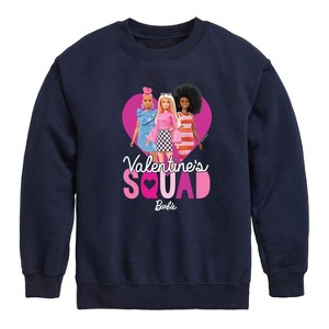 Boys' - Barbie - Valentine's Squad Graphic Long Sleeve Fleece Sweatshirt - 1 of 4