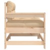 vidaXL Patio Chair with Cushions - Solid Wood Pine, Comfy Armrest/Backrest, Rustic Look, Sturdy & Stable - 4 of 4