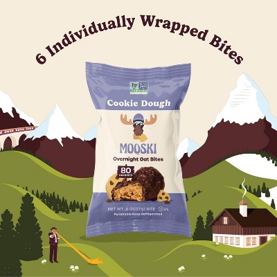Mooski Overnight Oat Bites Cookie Dough - 3.6oz/6ct