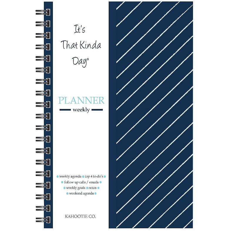 Kahootie Co. Kahootie Co Weekly Planner 6" x 9" Navy Stripe (ITKWNS), 1 of 8