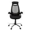 APRILSOUL Black Mesh, Chrome Metal, Modern Office Chair, Adjustable Height, Swivel, Ergonomic, Contemporary Design, with Armrests - 2 of 4