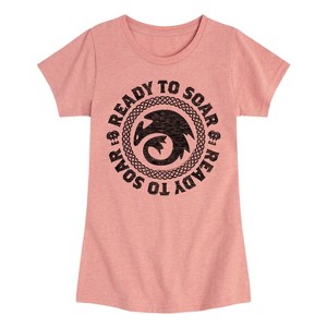 Girls' - How to Train Your Dragon - Ready To Soar Fitted Short Sleeve Graphic T-Shirt - 1 of 4