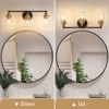 Modern 3-Light Bathroom Vanity Light Fixtures with Clear Glass Shade Bathroom Wall Lamp for Mirror Kitchen Living Room Hallway Cabinet Porch - 3 of 4