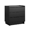 Prepac 26.5" Wide Simply Modern 3 Drawer Nightstand Black - 2 of 4