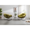 FIONECA Outdoor Rattan Rocking Chair with Olive Green Cushion, Recliner for Porch, Patio & Garden - 4 of 4