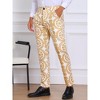 INSPIRE CHIC Men's Flat Front Retro Paisley Floral Print Pants - 2 of 4