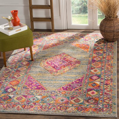 Madison Chic Metro-Mod Light Grey Synthetic 5'1" x 7'6" Area Rug