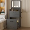 Fredees 3-in-1 Vanity Desk with Flip Top Mirror and Lights. - 4 of 4