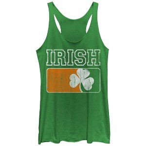 Women's Lost Gods Irish Clover Racerback Tank Top - 1 of 3