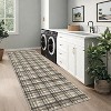 Washable Area Rugs for Living Room Bedroom Modern Plaid Rug Soft Non-Slip Low Pile Carpet Farmhouse Runner Rug - 2 of 4