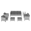 Sonkuki 7 Pieces Outdoor Furniture Set with Side Table, Patio Chair with Washable Cushion - 2 of 4