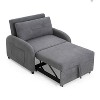 Racxily 3-in-1 Convertible Sleeper Sofa, Loveseat Bed with Cotton Linen Fabric for Living Room & Apartment - 2 of 4