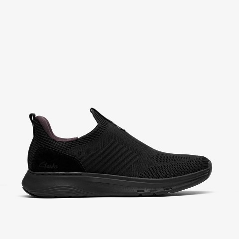 Clarks Mens Motion Trek IN Black Knit Shoes 12 Medium