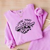 Simply Sage Market Soccer Mom Life Lightweight Garment Dyed Sweatshirt - M - Neon Violet - 3 of 4