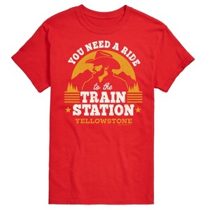 Men's - Yellowstone - You Need A Ride To The Train Station Short Sleeve Graphic T-Shirt - 1 of 4